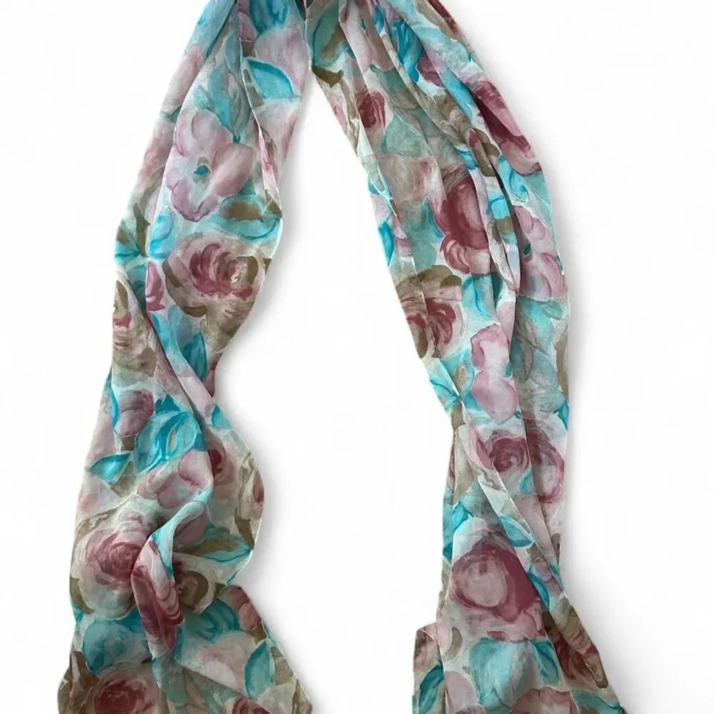 Floral Silk Scarf